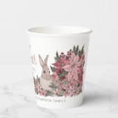 ピースオンアースパーソナライズされたハッピーホリデーフローラ 紙コップ (裏面)