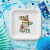 ピースオンアースヒッパイサンタ ペーパープレート (パーティー)