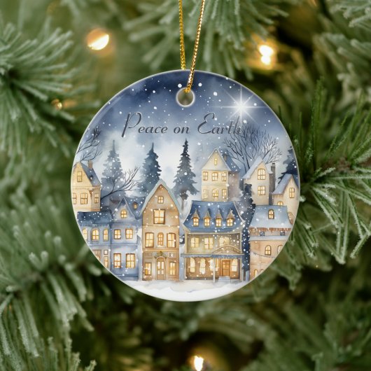 ピースオンアースビレッジスカイスターファミリー名 セラミックオーナメント (ツリー)