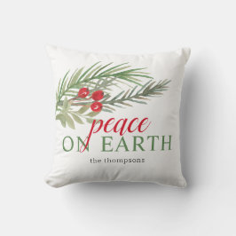 ピースオンアースフェスティバルクリスマスグリーン クッション