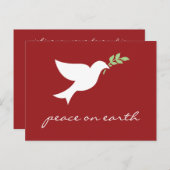 ピースオンアースフラットホリデーカード シーズンポストカード (正面/裏面)