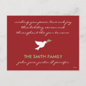 ピースオンアースフラットホリデーカード シーズンポストカード (裏面)