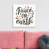 ピースオンアースフローラデザイン キャンバスプリント (インサイチュ (リビング))