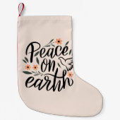 ピースオンアースフローラデザイン スモールクリスマスストッキング (正面)