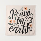 ピースオンアースフローラデザイン タペストリー (正面)