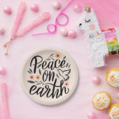 ピースオンアースフローラデザイン ペーパープレート (パーティー)