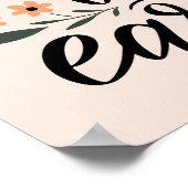 ピースオンアースフローラデザイン ポスター (角)