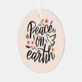 ピースオンアースフローラデザイン メタルオーナメント (正面左)