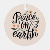 ピースオンアースフローラデザイン メタルオーナメント (正面)