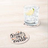 ピースオンアースフローラデザイン ラウンドペーパーコースター (インサイチュ)