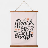 ピースオンアースフローラデザイン 吊り下げ型タペストリー (正面)