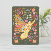 ピースオンアースフローラフォークアートグリーン自然 シーズンカード (スタンド正面)