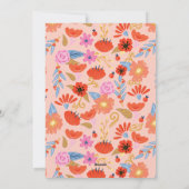 ピースオンアースフローラフォークアート深いブルー シーズンカード (裏面)