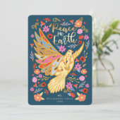 ピースオンアースフローラフォークアート深いブルー シーズンカード (スタンド正面)