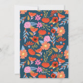 ピースオンアースフローラフォークアート赤面ピンク シーズンカード (裏面)