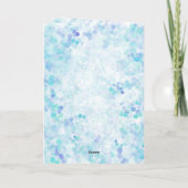 ピースオンアースブルーバイオレットパーソナライズされたホリデー カード (裏面)