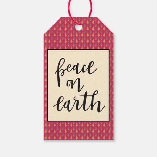 ピースオンアースホリデークリスマス ギフトタグ (正面)