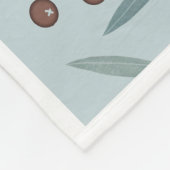 ピースオンアースホワイトドーブライトブルーホリデー フリースブランケット (角)