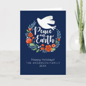 ピースオンアースメリークリスマスタイポグラフィ シーズンカード (正面)