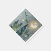 ピースオンアースモダンウォーターカラークリスマスホリデー スタンダードカクテルナプキン (角)