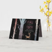 ピースオンアースモダンクリスマスカスタム休暇 カード (黄色い花)