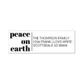 ピースオンアースモダンクリスマス差出人住所 セルフインキングスタンプ (デザイン)