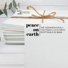 ピースオンアースモダンクリスマス差出人住所