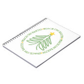 ピースオンアースモダンホリデーツリーと引用文 ノートブック (左側)