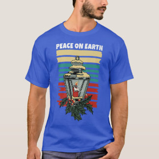 ピースオンアースランタンレトロヴィンテージサンセットハッピー Tシャツ