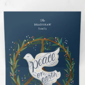 ピースオンアースレタリングドゥーブオンピースサインリース 三つ折り案内状 (内部最初)