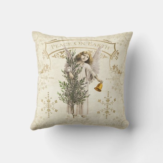 ピースオンアースヴィンテージエンジェル装飾用クッション クッション (裏面)