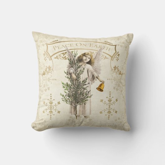 ピースオンアースヴィンテージエンジェル装飾用クッション クッション (正面)