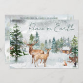 ピースオンアース写真スノーウィーフォレストディア聖なる書物、 経典 シーズンカード (正面/裏面)