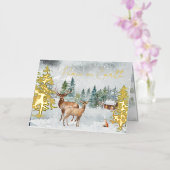 ピースオンアース写真スノーウィーフォレストディア聖なる書物、 経典 箔シーズンカード (蘭)