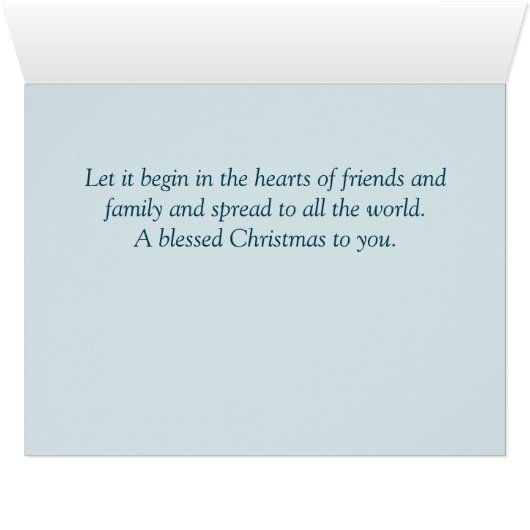 ピースオンアース冬サンセットホリデーグリーティングカード (内部横(下))