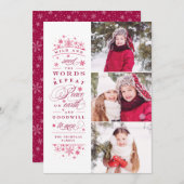 ピースオンアース数々のフォトホリデーカード シーズンカード (正面/裏面)