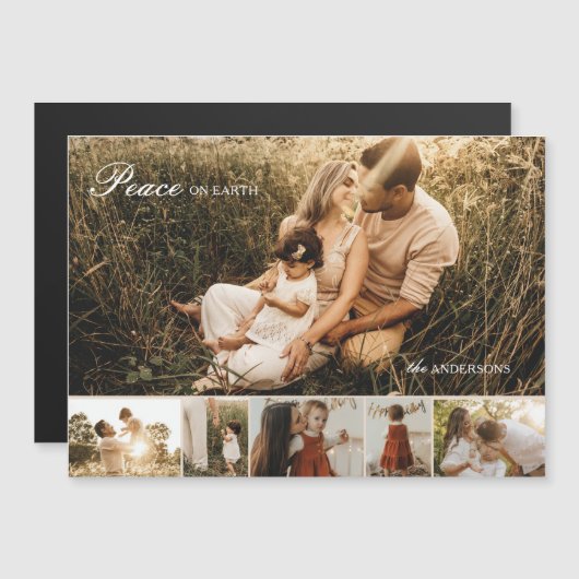 ピースオンアース数々のフォト磁気ホリデーカード マグネット招待状 (正面/裏面)