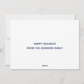 ピースオンアース美しい青い写真リース モダン シーズンカード (裏面)