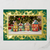 ピースオンアース、ファミリーポートレートグリーン金ゴールド 箔シーズンカード (正面)