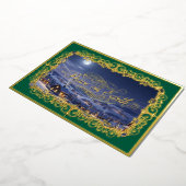 ピースオンアース、ファミリーポートレートフィリグリーグリーン 箔シーズンカード (回転した状態)