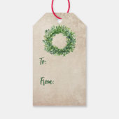 ピースオンアースBoxwoodリースクリスマス ギフトタグ (裏面)