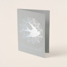 ピースオンアースDoveマンダラホイルホリデーカード 箔カード