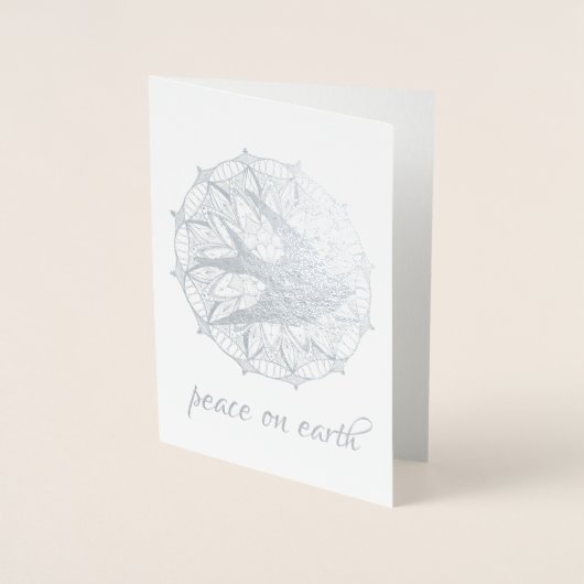 ピースオンアースDoveマンダラホイルホリデーカード 箔カード (正面)