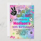 ピースオ独身のウト10誕生日 招待状 (正面)