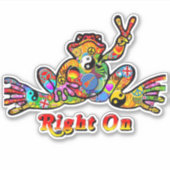 ピースカエル シール (正面)