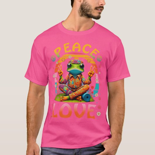 ピースカカッコいいエル絞り染め Tシャツ (正面)