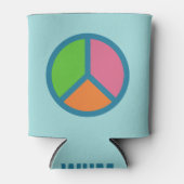 ピースカラフルサインカスタムモノグラム飲料クーラー 缶クーラー (正面)