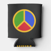 ピースカラフルサインカスタムモノグラム飲料クーラー 缶クーラー (正面)