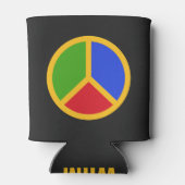 ピースカラフルサインカスタムモノグラム飲料クーラー 缶クーラー (裏面)