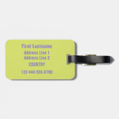 ピースカラフルサインカスタムラゲッジタグ ラゲッジタグ (裏面横)